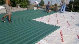 Roof trapezoidal sheet metal