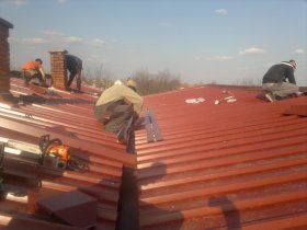 Roof trapezoidal sheet metal